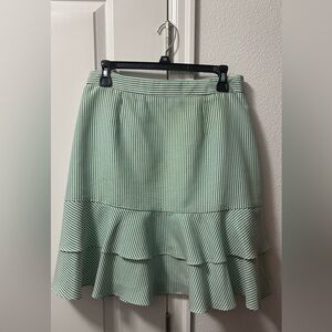 Hutch Green Striped A-Line Skirt